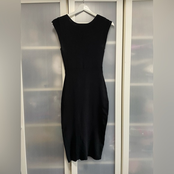 NWOT Aritzia Babaton Body-con Elegant Black Sleeveless Dress Size XXS - Picture 5 of 13
